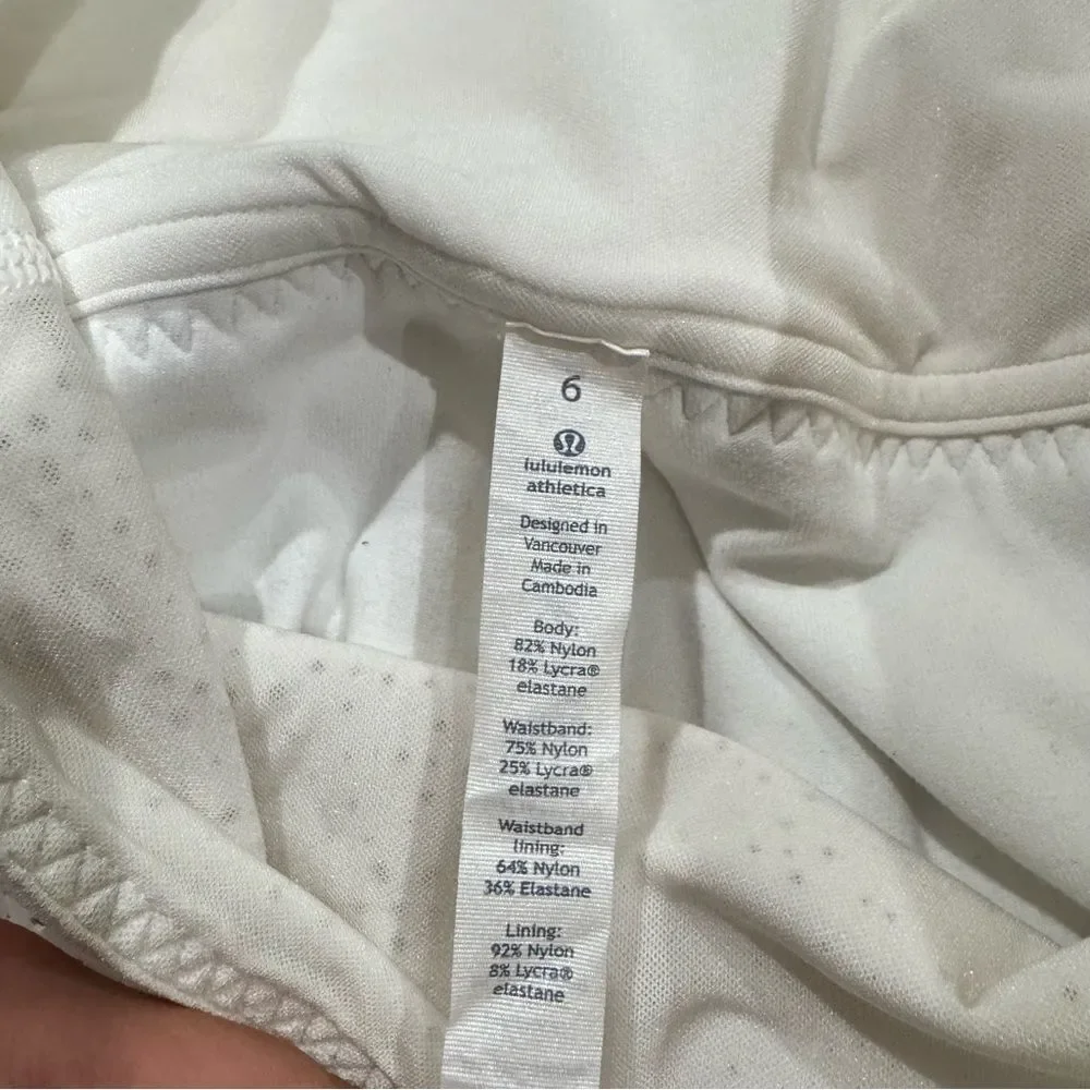 Lululemon White Lace Band Leggings Women’s 6